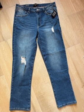 RACHEL Rachel Roy Distressed Skinny Jeans 12/31 NWT Medium Wash Stretch Denim